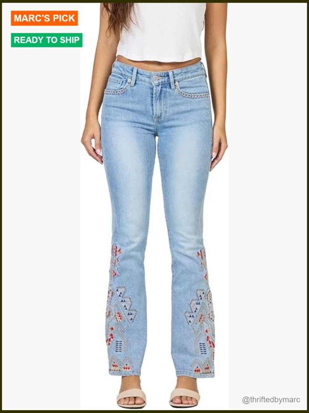 Mid Rise Bootcut Jeans Comfort Stretch Denim Women's Size 27